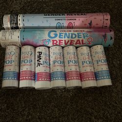 pink gender reveal poppers 