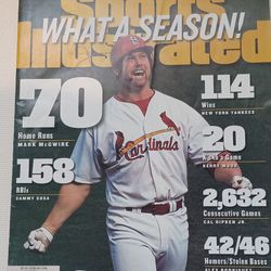 1998 SPORTS ILLUSTRATED AUTOGRAPHED BY MARK MAGUIRE  COMES WITH COA