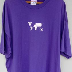 Vintage The Travelers World Map Tshirt 2xl