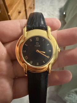 Fendi 1990s gold tone quartz watch