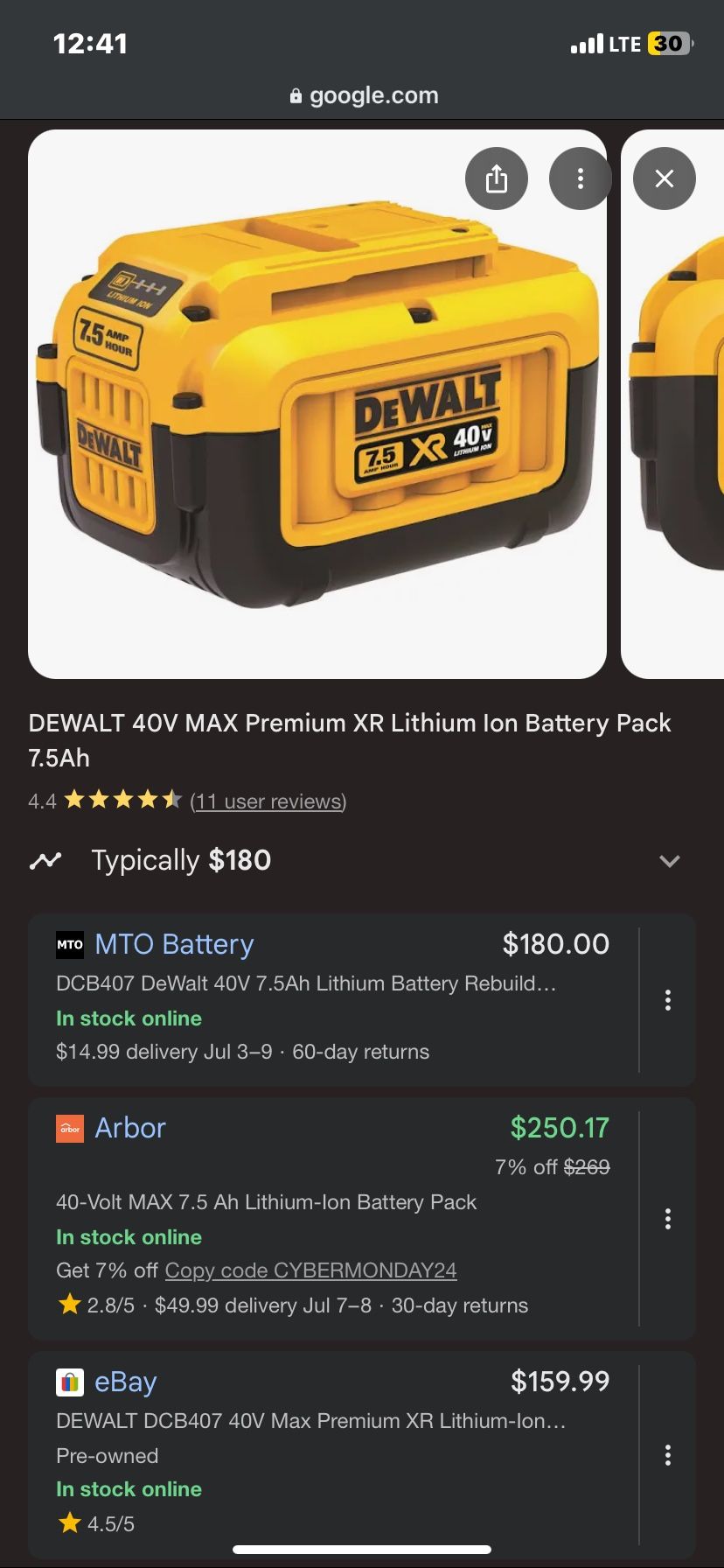 Dewalt 40v Max Xr Lithium Ion Battery Pack With Charger