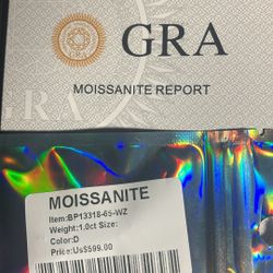 Diamond Moissanite Adjustable Ring