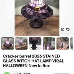 Cracker Barrel, Halloween Witch Hat Lamp!! inbox