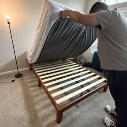 Double Bed Platform With Mattress