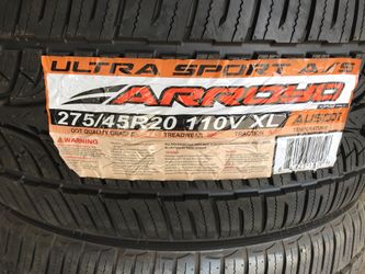 275/45/20 set of 4 tire brand new for sale