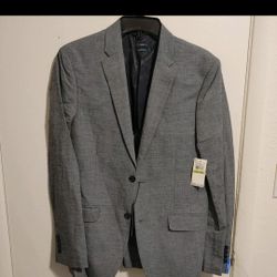 brand new Perry Ellis Mens Suit Jacket Slim Fit Brushed Nickel 38R