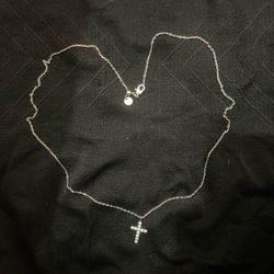 Silver cross necklace