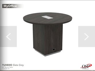 Round table office furniture with power