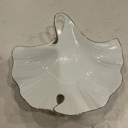 Nippon Fan Shaped Dish With Scalloped Edges 