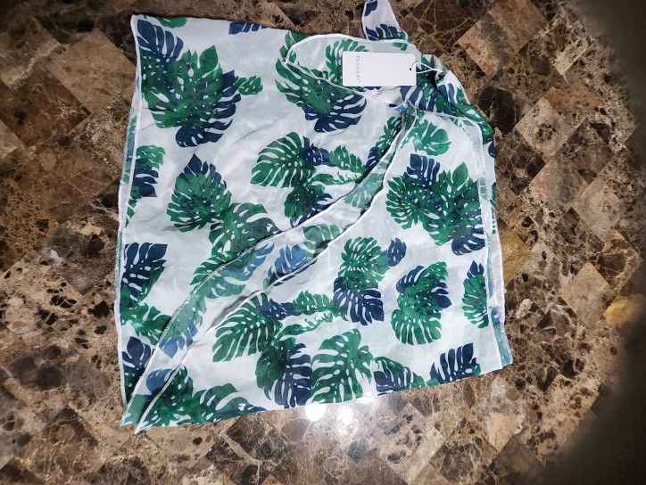 Green & White Cover Up Skirt * New*