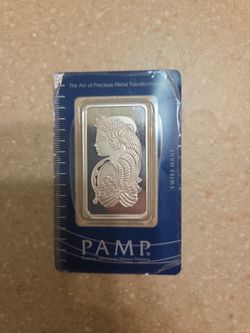 PAMP Suisse Lady Fortuna 1 oz 999 Silver bar. Sealed