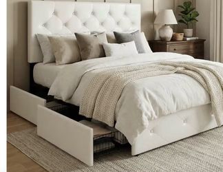 🛏️ Allewie Queen Bed Frame + Mattress – Excellent Condition