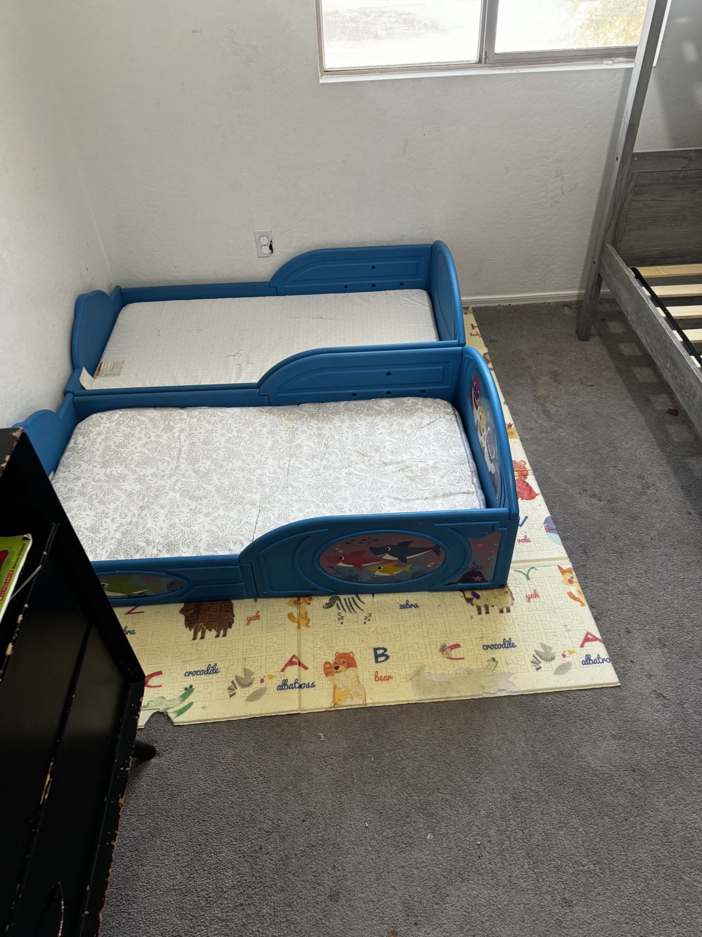 2 Toddler Beds With Mattress Clean No Stains