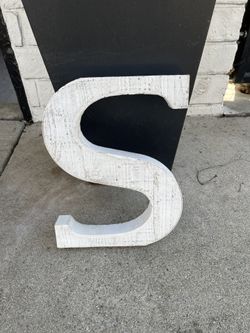 S Wooden Sign