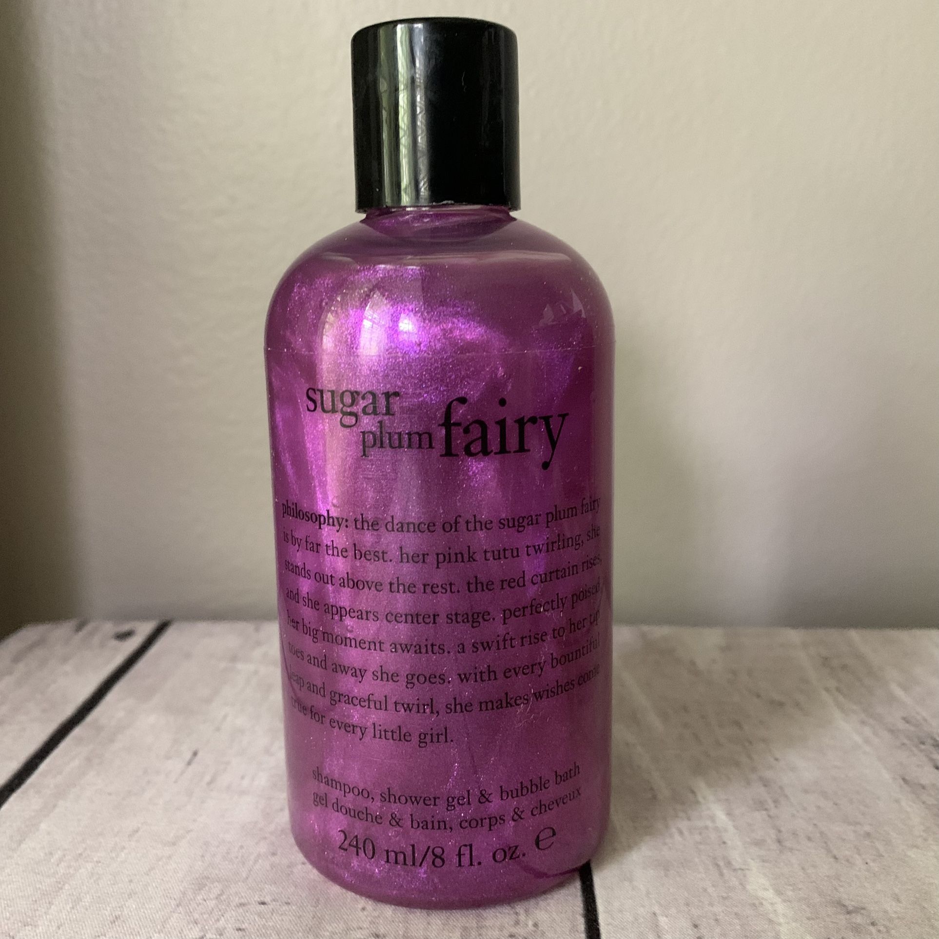 New Philosophy Sugar Plum Fairy 3-in-1 Shampoo, Shower Gel, Bubble Bath 8 oz
