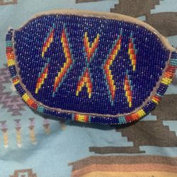 Blue Beaded Coin Purse