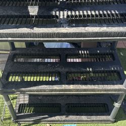 Black shelving unit 30 inches wide 4 feet tall