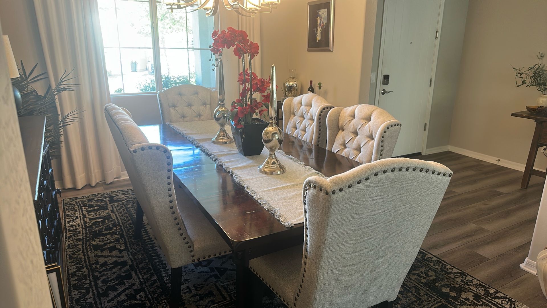 Solid Wood, Expandable, Dining Room Table, And Chair Chairs