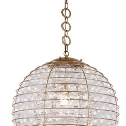 Elegant Bellagio 1 Light Antique Gold Leaf Chandelier( 2 Available) Retail Price $982 