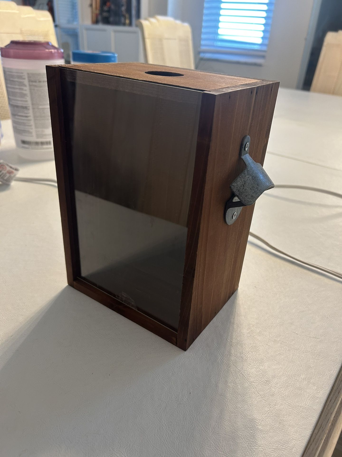 Wall Mounted Bottle Opener And Holder 