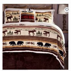 Hinterland 4 pc Sherpa King Bedding Set by Carstens