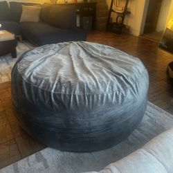 Giant bean bag in grey color