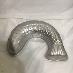 Vintage MIRRO Fish Jello Mold, Wall Art, 725M, Aluminum