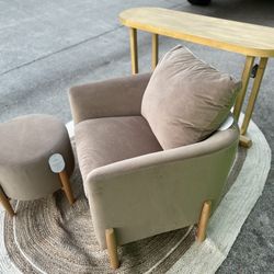 Accent Chair And Ottoman 