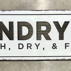 Metal LAUNDRY Art $30