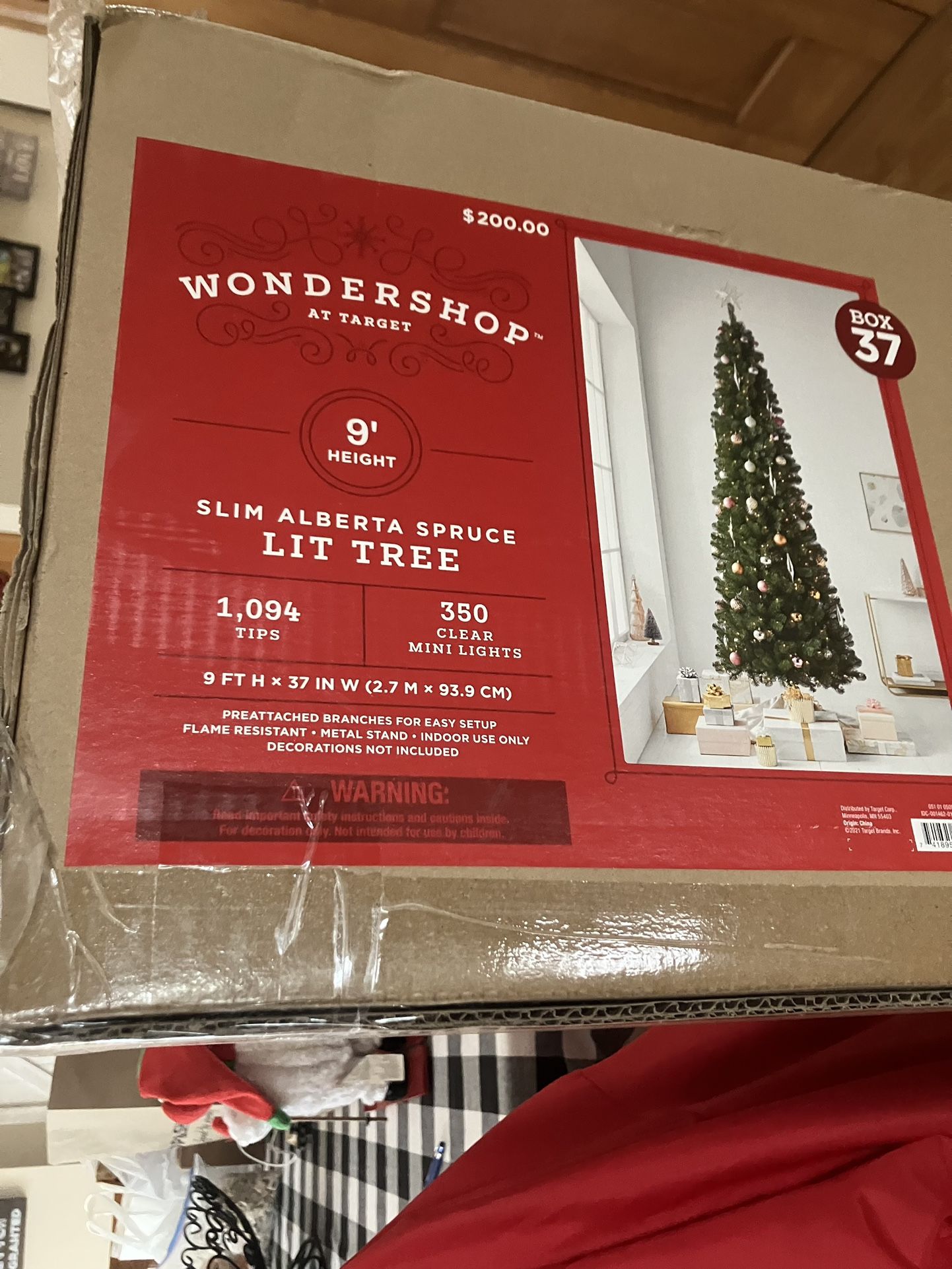 9 Foot Slim Christmas Tree Never Opened 