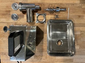 Chefmate CC12 Commercial Meat Grinder 1 HP Stainless Steel 115V – Complete & Working