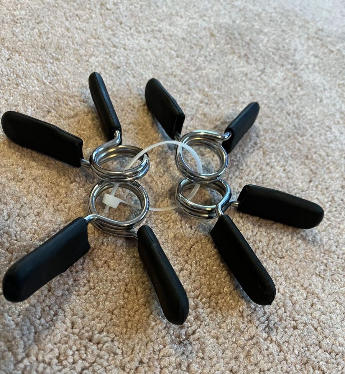 Dumbbell/1” bar, weightlifting clamps. 2 Sets Of 2