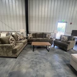 3pc Set: Sofa, Love Seat, & Chair