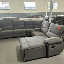 Gray Manual Sectional