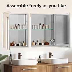 NEW 14x18 Aluminum Bathroom Medicine Cabinet Mirror