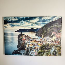 Vernazza In The Cinque Terre at Sunset Wall Art 