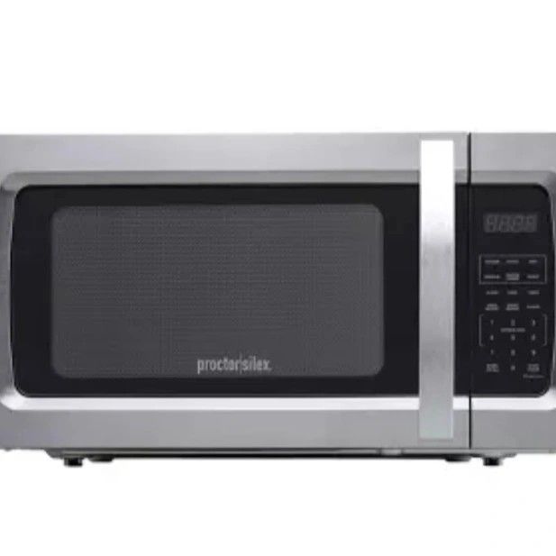 $65🍓🍓Proctor Silex 1.3 cu ft 1100 Watt Microwave Oven Stainless Stee
