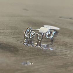 Sterling Silver Love Ring