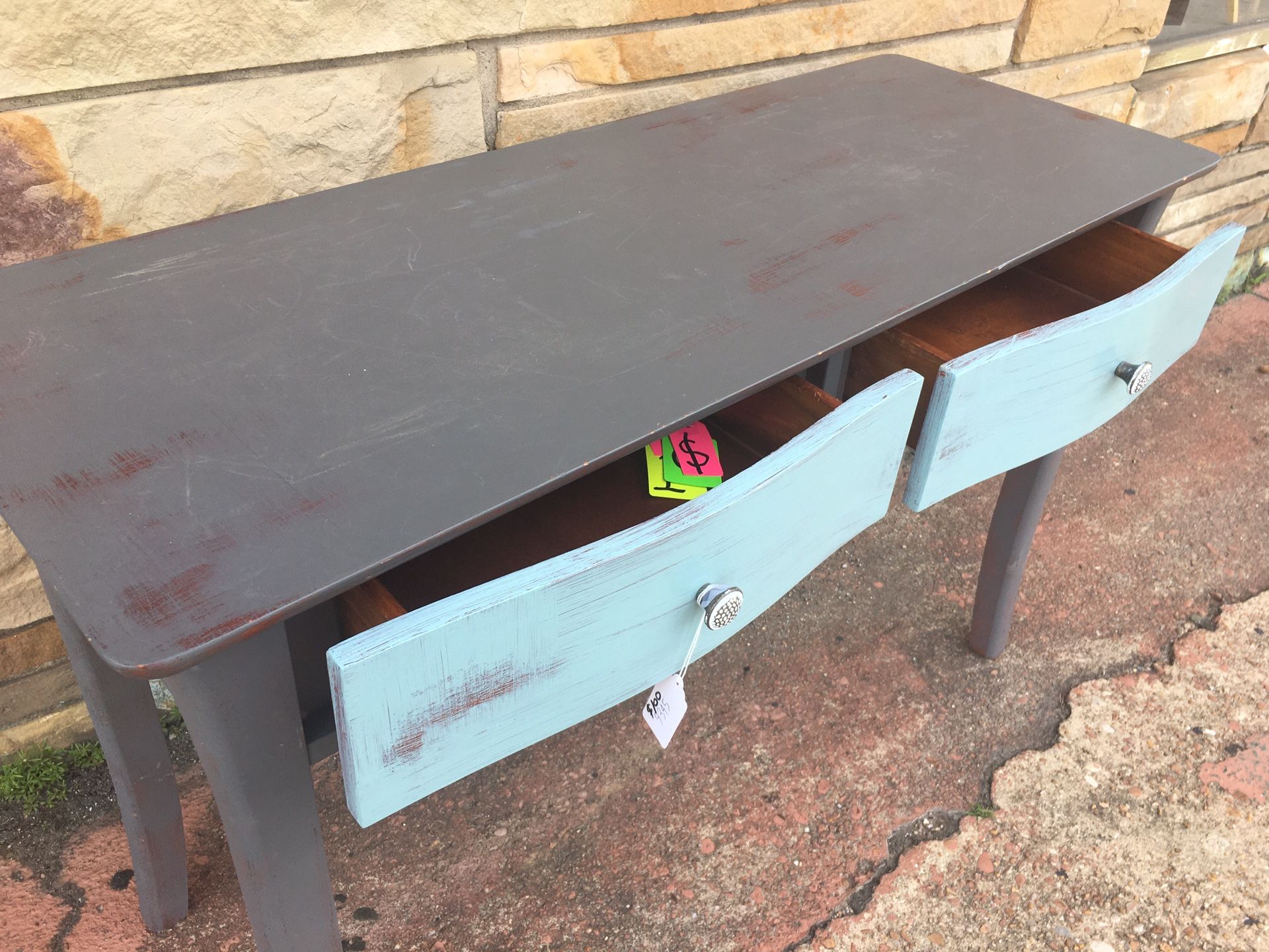 table, Desk, Vanity, Console,teal And Gray, NEW $90,Ghent