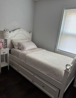 White Princess Twin Bed Set