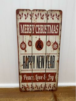 Merry Christmas Wall Sign | Holiday Decor