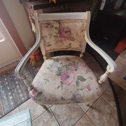 Antique Floral Chair 