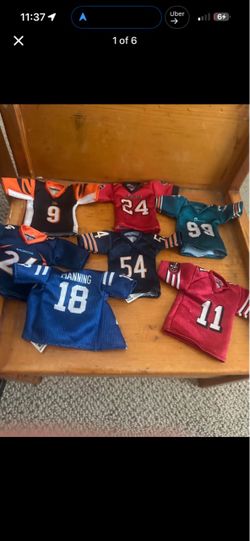 NFL Mini Football Jersey Lot of 6