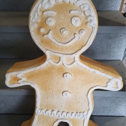 Gingerbread Man Blow Mold Christmas Union Products Blowmold Vintage Decor Holiday Yard
