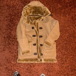 Tan Jordan Craig Fur Trench Coat Tan 