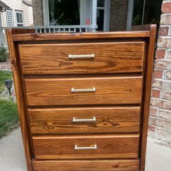 Antique Solid Cherry Wood Dresser 