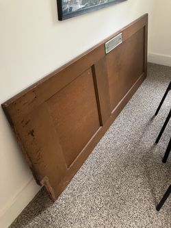 Brown Wooden Door With Push Bar On Both Sides