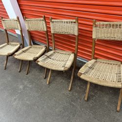 Mid Century Rope Chairs 