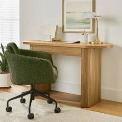 Better Homes & Garden, Juliet Oval Writing Desk, Walnut Finish
