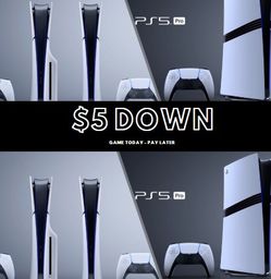 🔥 NO CREDIT NEEDED -  🔥 Sony Playstation -  PS5 Slim & PS5 Pro  - Gaming Console -  – Take It Home for Just $5 Down! 🎮